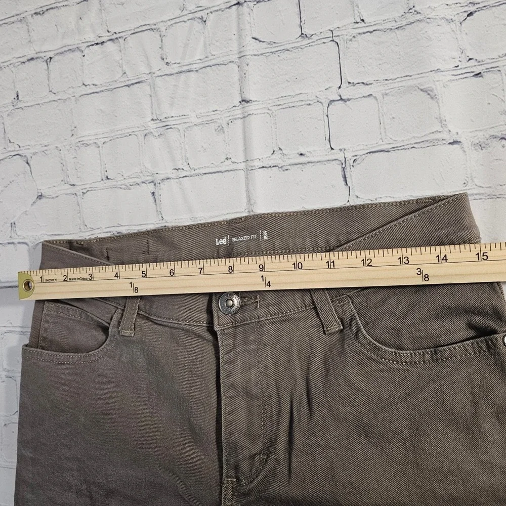 Lee Relaxed Fit Pants Womens Size‎ 8M Taupe Brown Straight Leg 3051818